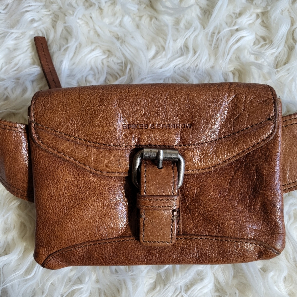Spikes and Sparrow Leather Brandy Belt/Waist Brown Bag - Picture 2 of 16